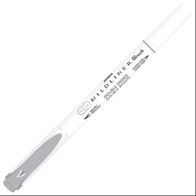 Flomaster obostrani 0,5/4mm Mildliner Brush&Marker Zebra 79110 sivi