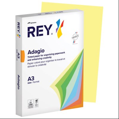 Papir Copy Rey Adagio A3  80g pk500 Sylvamo 49 žuti banana (canary)