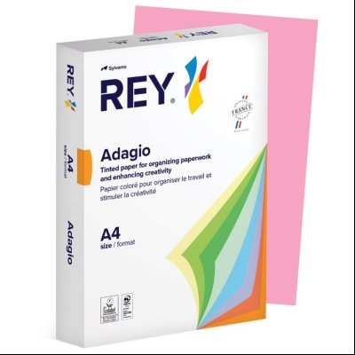 Papir Copy Rey Adagio A4  80g pk500 Sylvamo 05 roze (candy)
