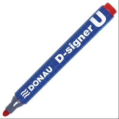 Marker permanentni 2-4mm okrugli vrh D-signer U Donau 7371001-04PL crveni