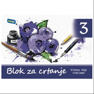 Blok za crtanje B-3 10L (140g Aquarell) Educa 62354