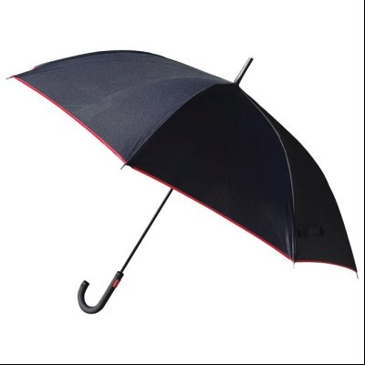 Kišobran automatik sa gumiranom ručkom 8 panela H-1001 Kumulus SHA.44316 crni-rub crveni