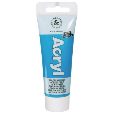 Boja akrilna H&P 75ml pvc tuba CMP 420TA75501N svetlo plava (cyan) blister