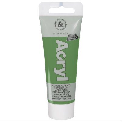 Boja akrilna H&P 75ml pvc tuba CMP 420TA75665N maslinasto zelena (olive green) blister