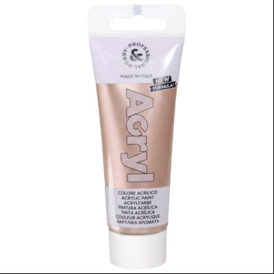 Boja akrilna H&P 75ml pvc tuba metalik CMP 420TAM75923N zlatno roze (rose gold) blister