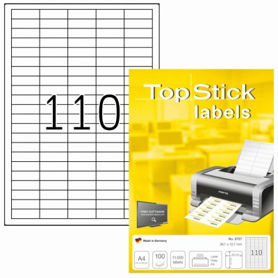 Etikete TOPSTICK 38,1x12,7 A4/110 1/100