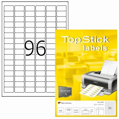 Etikete TOPSTICK 30,5x16,9 A4/96 1/100