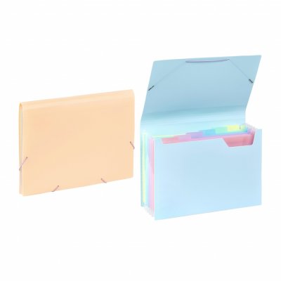 Expanding organizer sa 6 pregrada i gumicom Rainbow Pastel