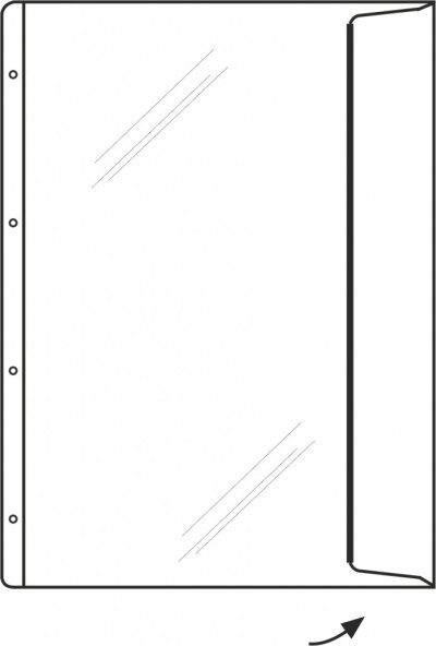 Folije A4 sa perforacijom i preklopom 105mµ, 1/25