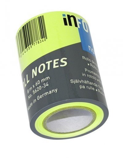 Info roll refil 60 mm x 8 m, brilliant colours