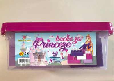 Plastične kocke za princeze u plastičnoj kutiji 1/48