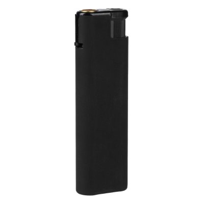 IGNIS SOFT, plastični elektronski upaljač u metalnom kućištu, sa turbo plamenom, crni