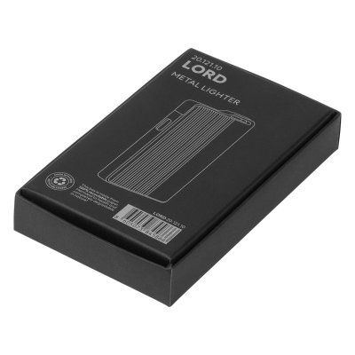LORD, metalni upaljač sa turbo plamenom, crni