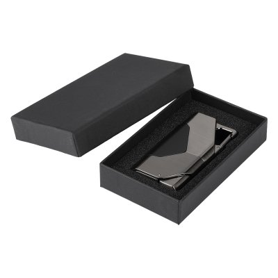 DUKE, metalni upaljač sa turbo plamenom, tamno metalni