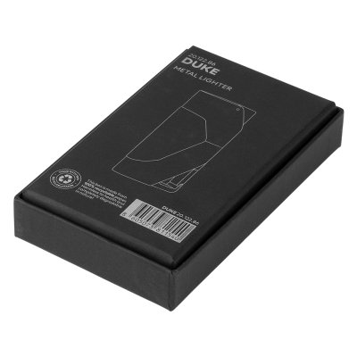 DUKE, metalni upaljač sa turbo plamenom, tamno metalni
