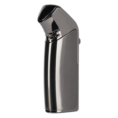 KAISER, metalni upaljač sa troduplim turbo plamenom, tamno metalni