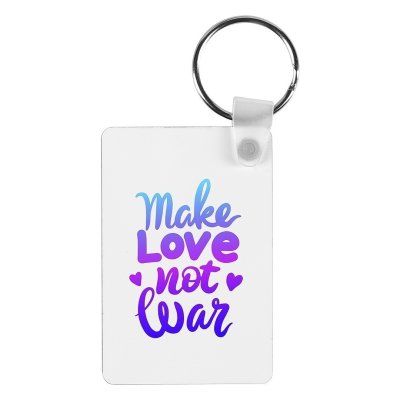 SUBLI MDF 6X4, mdf privezak za ključeve, beli