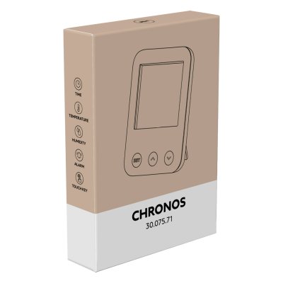 CHRONOS, digitalni stoni lcd sat, bež