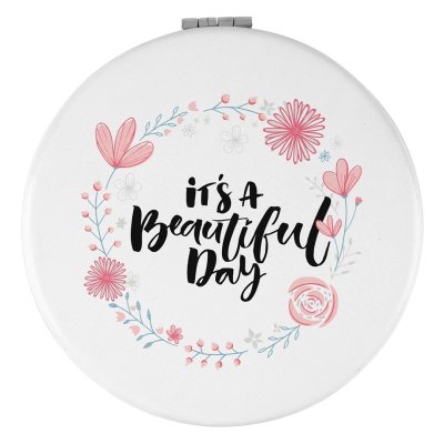 LOVELY ROUND, ogledalce, belo