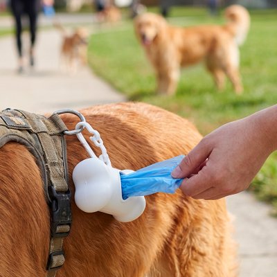 CODY, držač sa higijenskim kesicama za ljubimce, 15 komada, beli