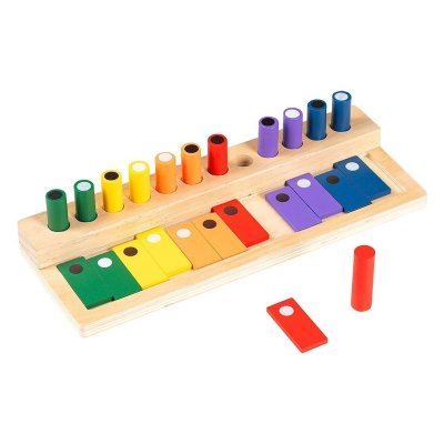 MONTIE, edukativna drvena igračka, 24/1, bež