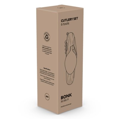 BONK, višenamenski set pribora sa 6 funkcija, bež