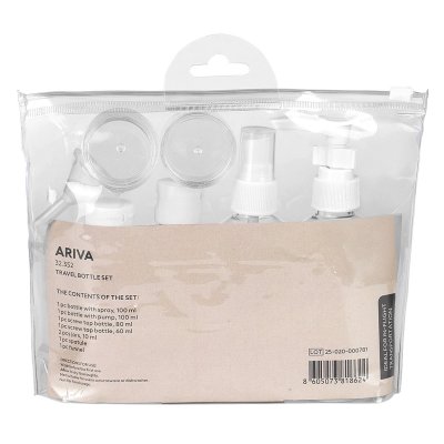ARIVA, set putnih bočica, 8/1, beli