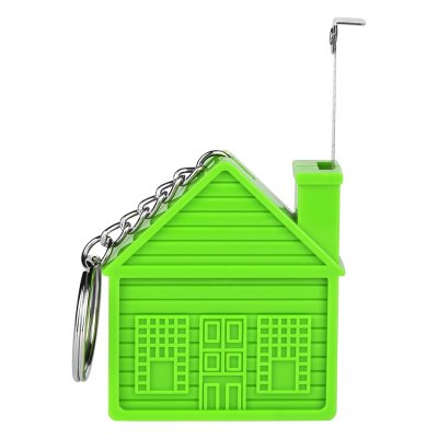 HOME, plastični privezak za ključeve sa metrom, 1m, svetlo zeleni