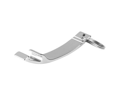 BARMEN, aluminijumski privezak sa funkcijom otvarača, srebrni
