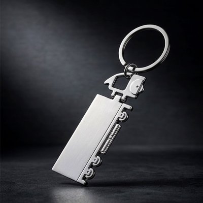 LORRY, privezak za ključeve, sjajno metalni