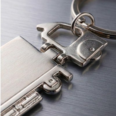 LORRY, privezak za ključeve, sjajno metalni