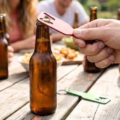 FIZZ, privezak za ključeve sa otvaračem za flaše, rojal plavi