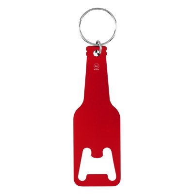 FIZZ, privezak za ključeve sa otvaračem za flaše, crveni