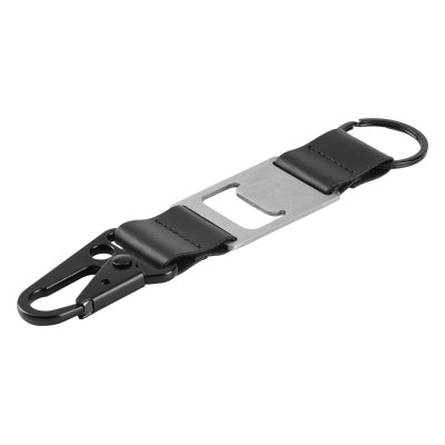 BELT, privezak za ključeve sa otvaračem za flaše i karabinjerom, crni