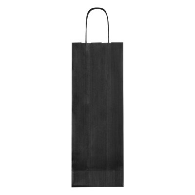 ARISTO, papirna kesa za flašu, 120 g/m2, crna