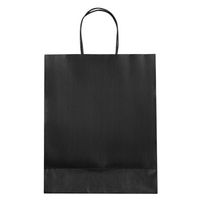 COCO, papirna kesa sa podvijenim vrhom, 120 g/m2, crna