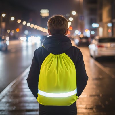 CITY GLOW, reflektivni ranac, neon žuti