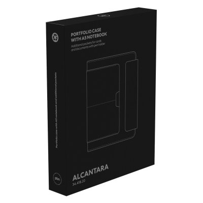 ALCANTARA, portfolio sa notesom a5 u poklon kutiji, plavi