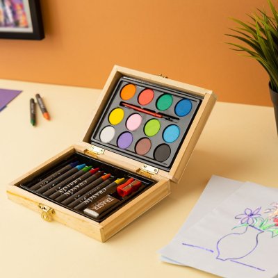 BONY, set za bojenje u drvenoj kutiji, mini, bež