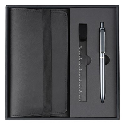 PRESTIGE, poslovni set u poklon kutiji, 3/1, crni