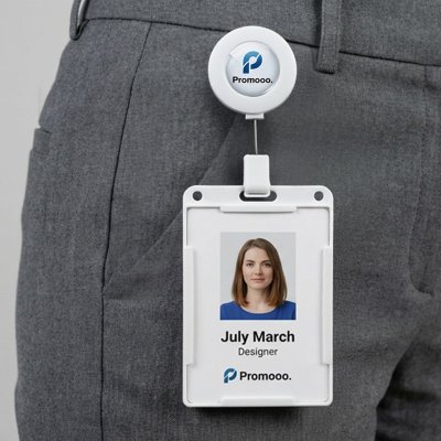 ACCESS, držač za identifikacionu karticu sa povratnim mehanizmom, beli