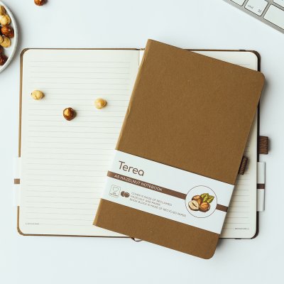 TEREA, notes a5, korica: mešavina bio materijala i papira, bež