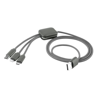 ODON 3IN1, usb kabl za punjenje 3 u 1, 12w, sivi