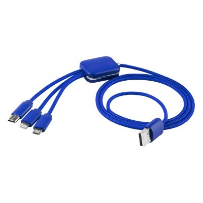 ODON 3IN1, usb kabl za punjenje 3 u 1, 12w, rojal plavi