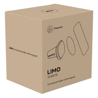 LIMO, držač mobilnih telefona za automobil sa magnetom, crni