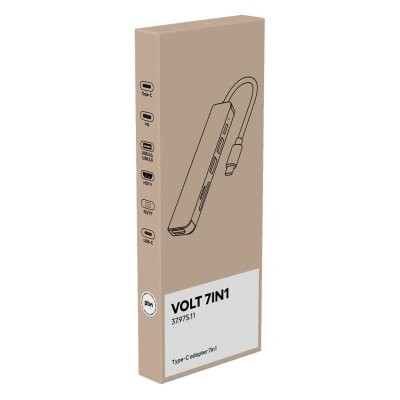 VOLT 7IN1, usb razdelnik sa 7 ulaza, tamno sivi
