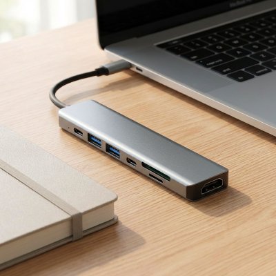 VOLT 7IN1, usb razdelnik sa 7 ulaza, tamno sivi