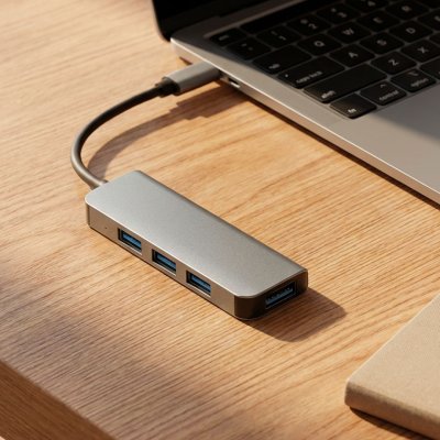 VOLT 4IN1, usb razdelnik sa 4 ulaza, tamno sivi