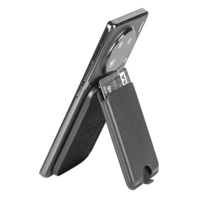 STATIC, držač kartica i držač za telefon sa magnetom, crni