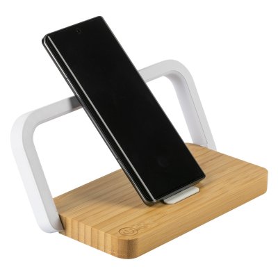 LANTERN, bežični punjač, 15w i držač telefona sa lampom, bež